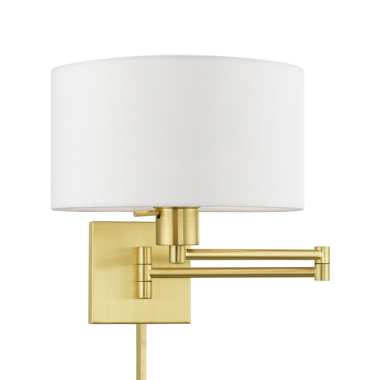 LIVEX LIGHTING 40036-12 1 Light Satin Brass Swing Arm Wall Lamp