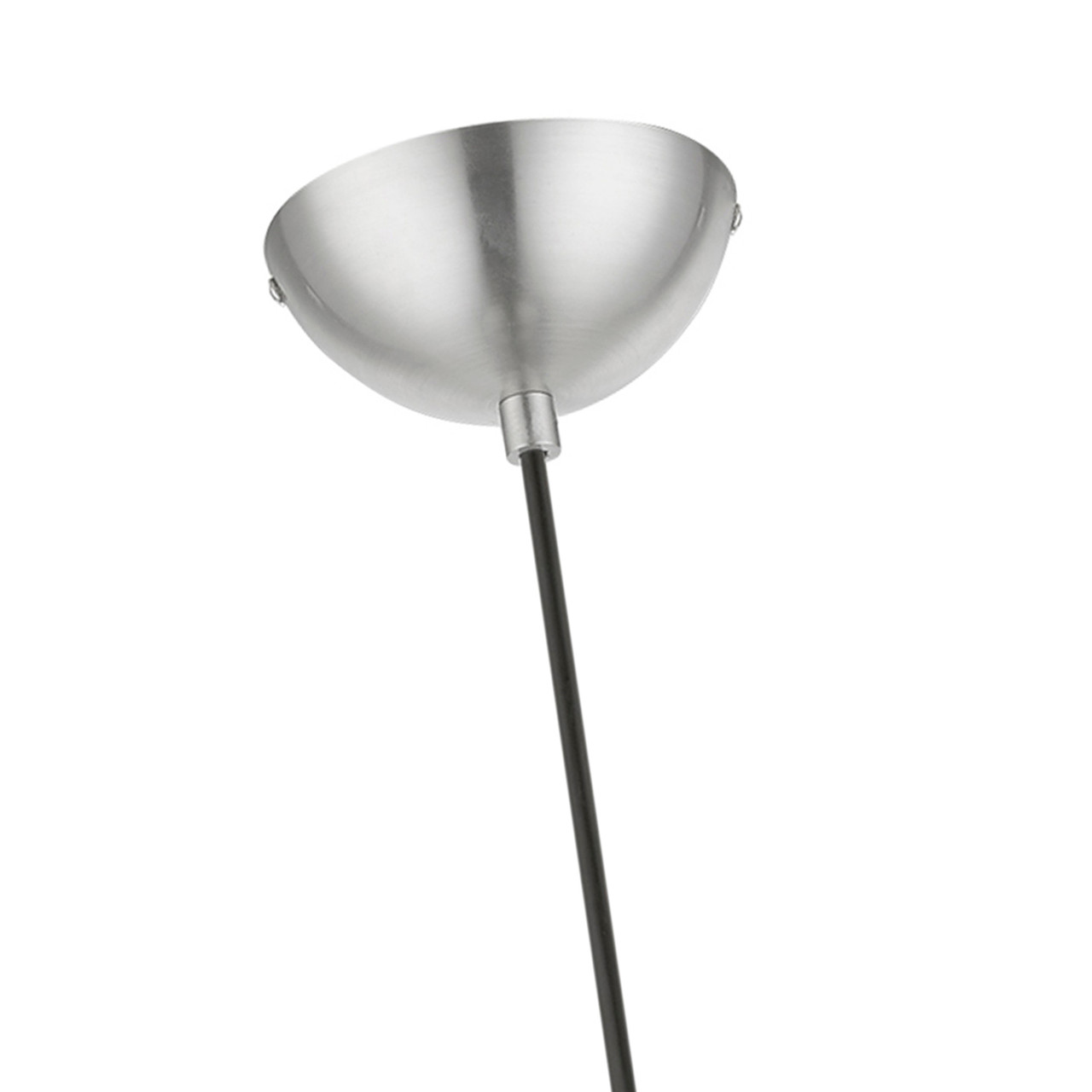 LIVEX LIGHTING 45482-91 1 Light Brushed Nickel with Polished Chrome Accents Globe Pendant