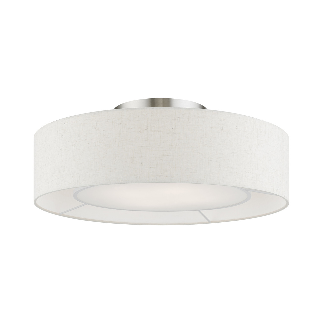 LIVEX LIGHTING 40144-91 4 Light English Bronze Semi-Flush