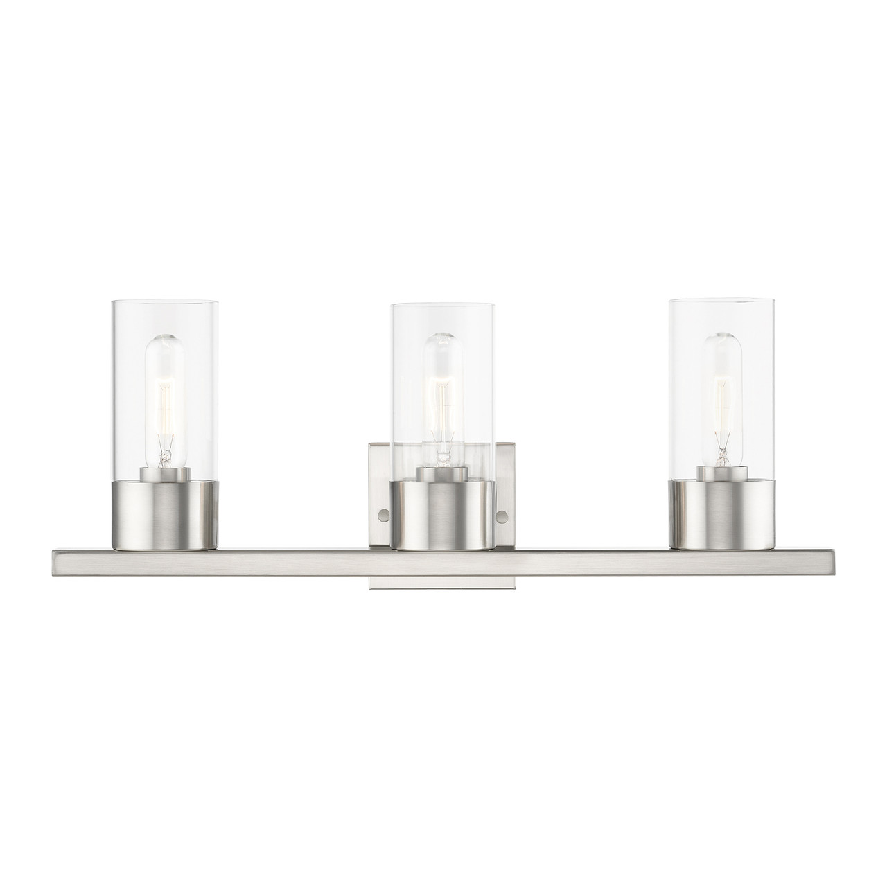 LIVEX LIGHTING 17313-91 3 Light Brushed Nickel Vanity Sconce