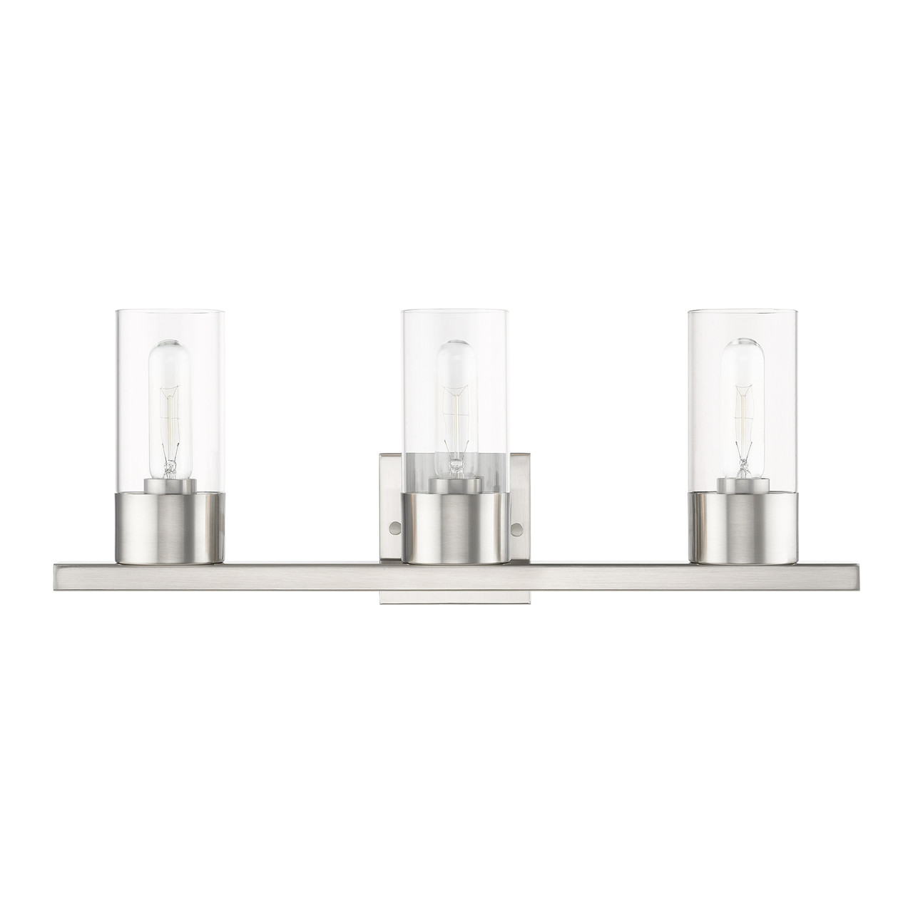 LIVEX LIGHTING 17313-91 3 Light Brushed Nickel Vanity Sconce