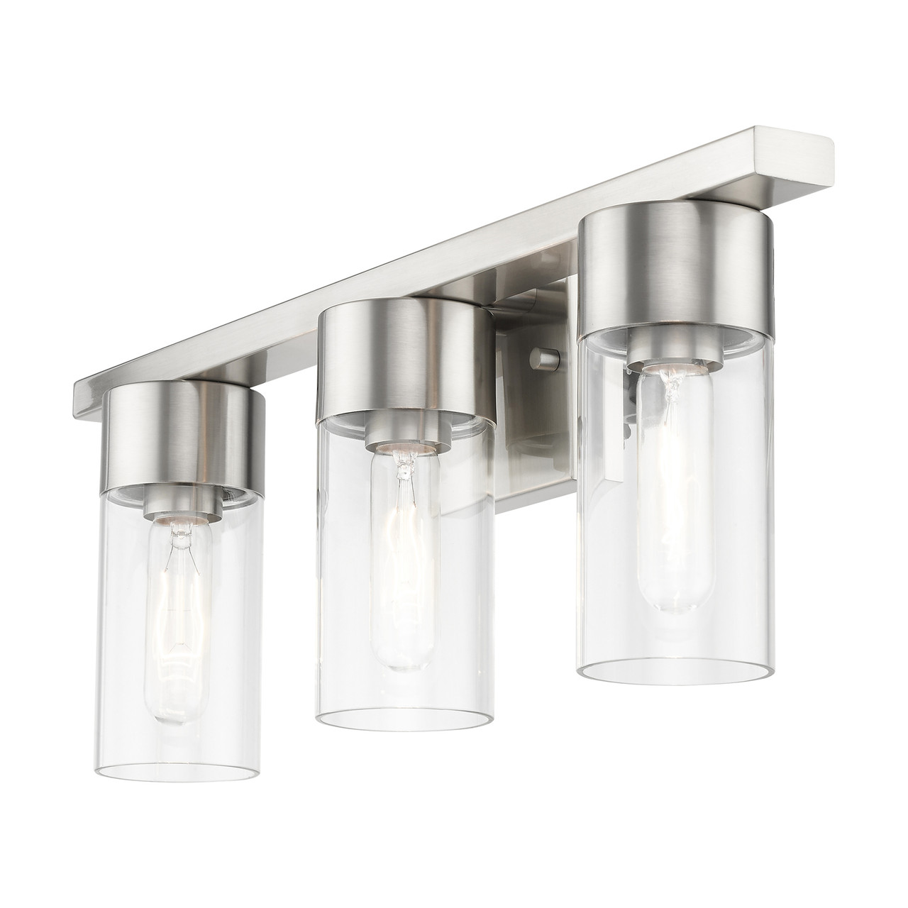 LIVEX LIGHTING 17313-91 3 Light Brushed Nickel Vanity Sconce