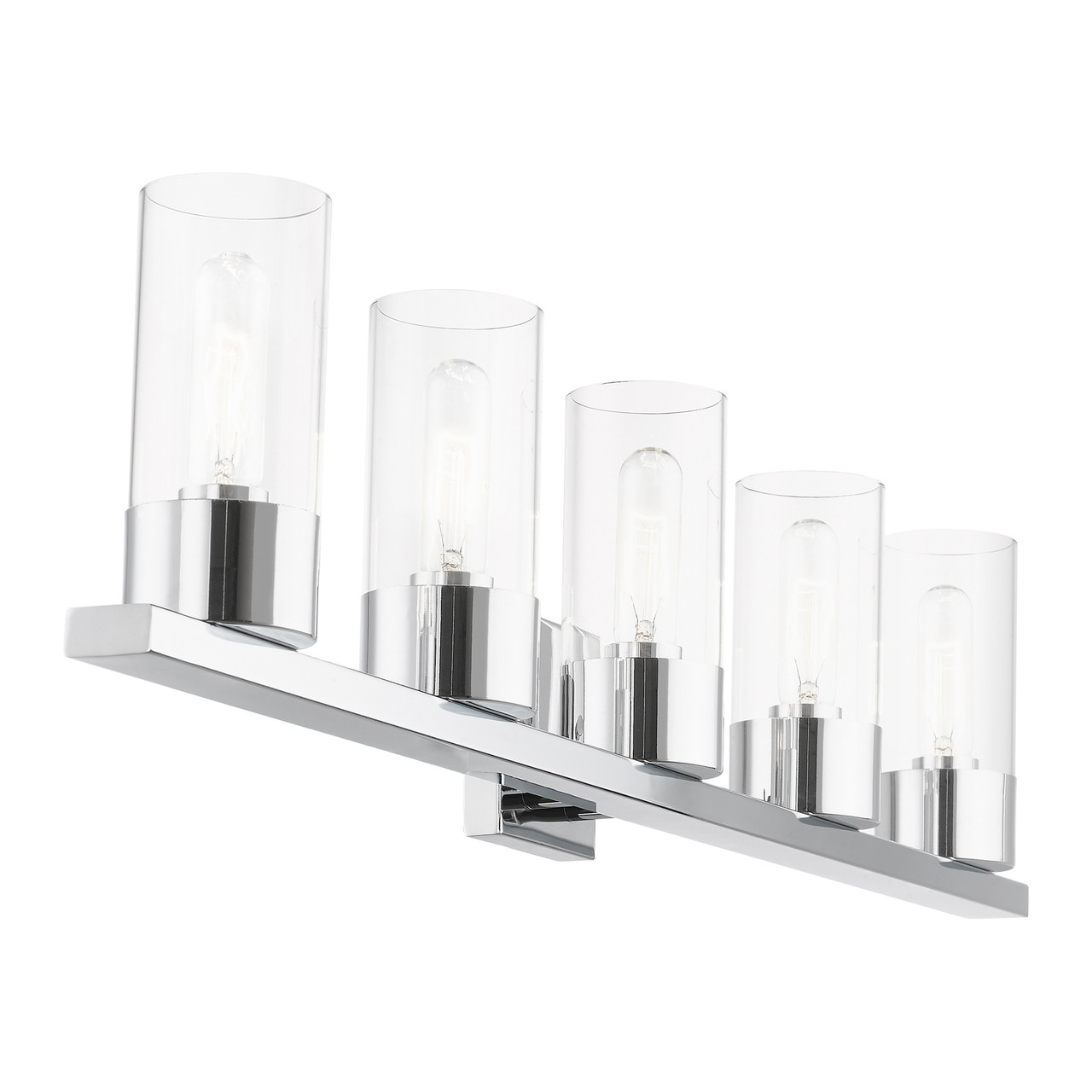 LIVEX LIGHTING 17315-05 5 Light Polished Chrome Vanity Sconce