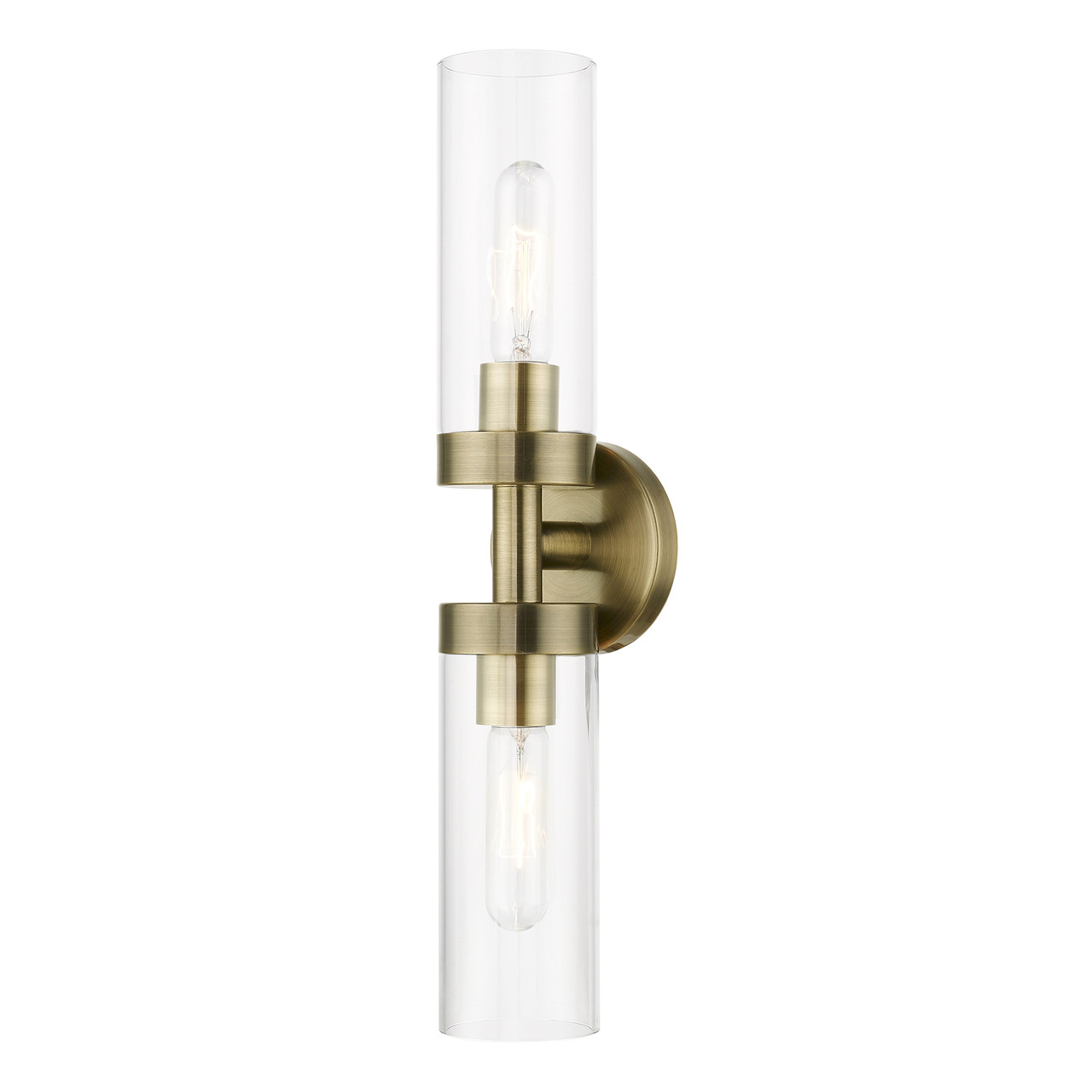 LIVEX LIGHTING 16172-01 2 Light Antique Brass ADA Vanity Sconce