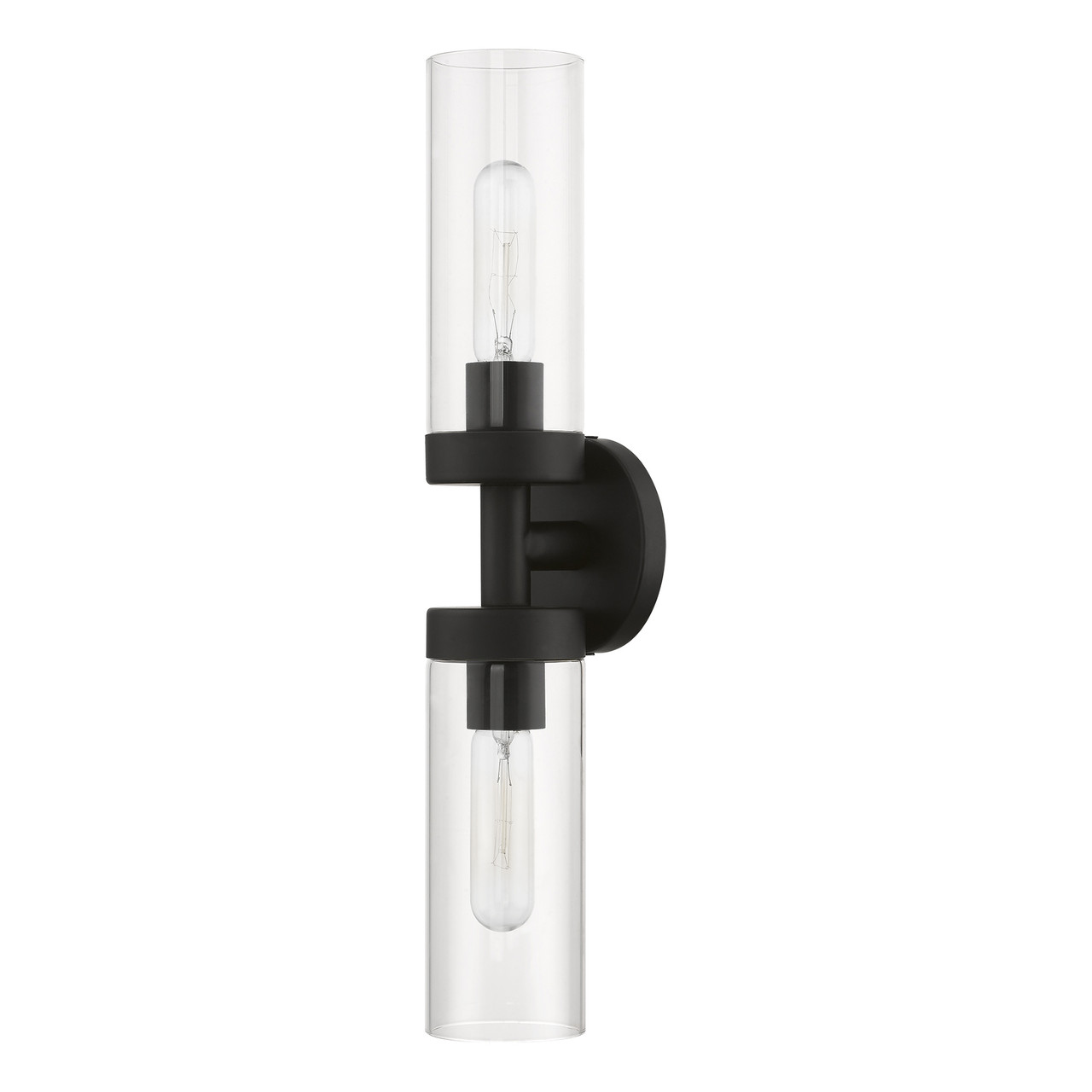 LIVEX LIGHTING 16172-04 2 Light Black ADA Vanity Sconce