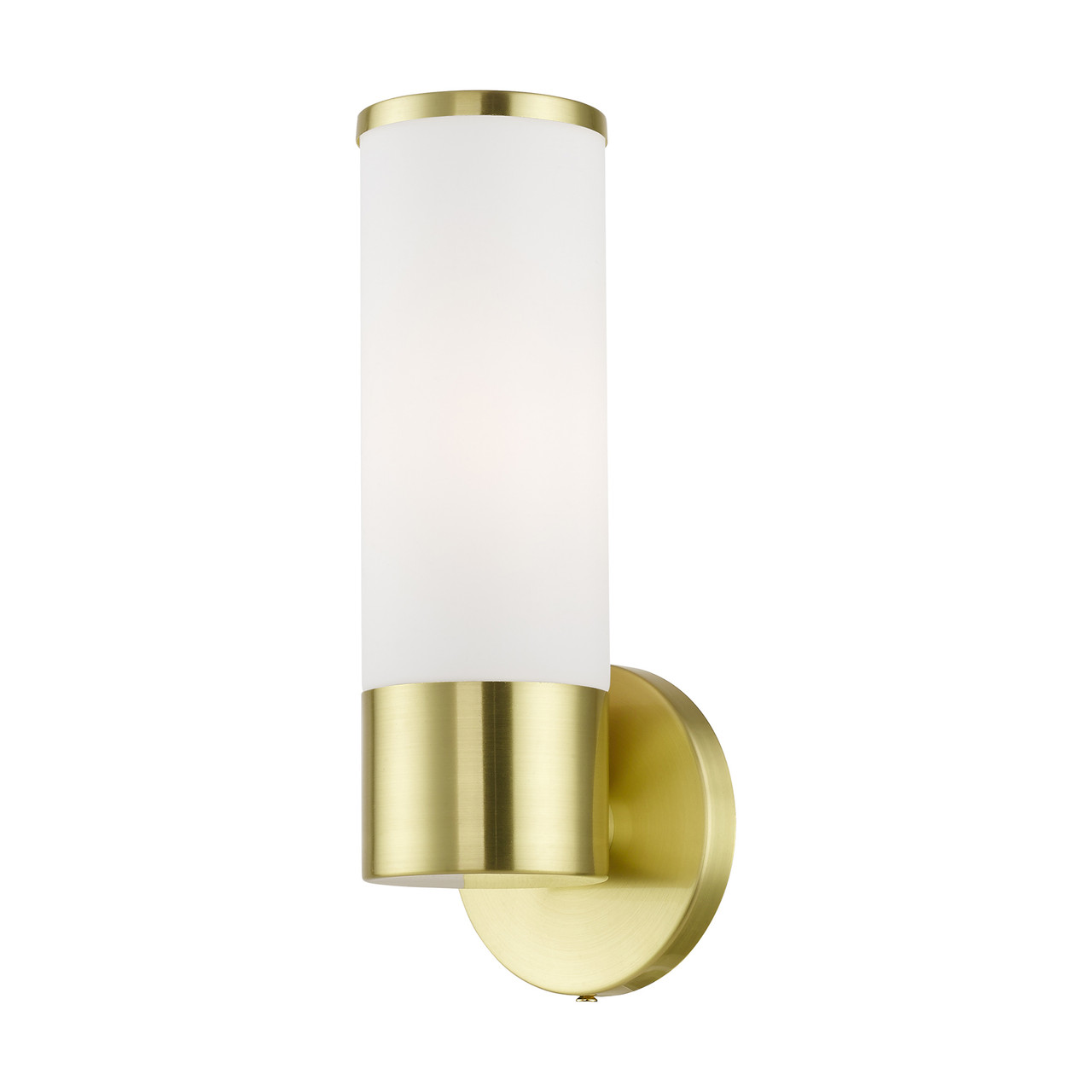 LIVEX LIGHTING 16561-12 1 Light Satin Brass ADA Single Sconce