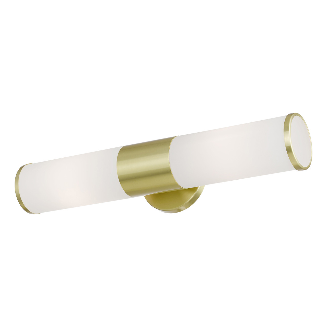 LIVEX LIGHTING 16562-12 2 Light Satin Brass ADA Vanity Sconce