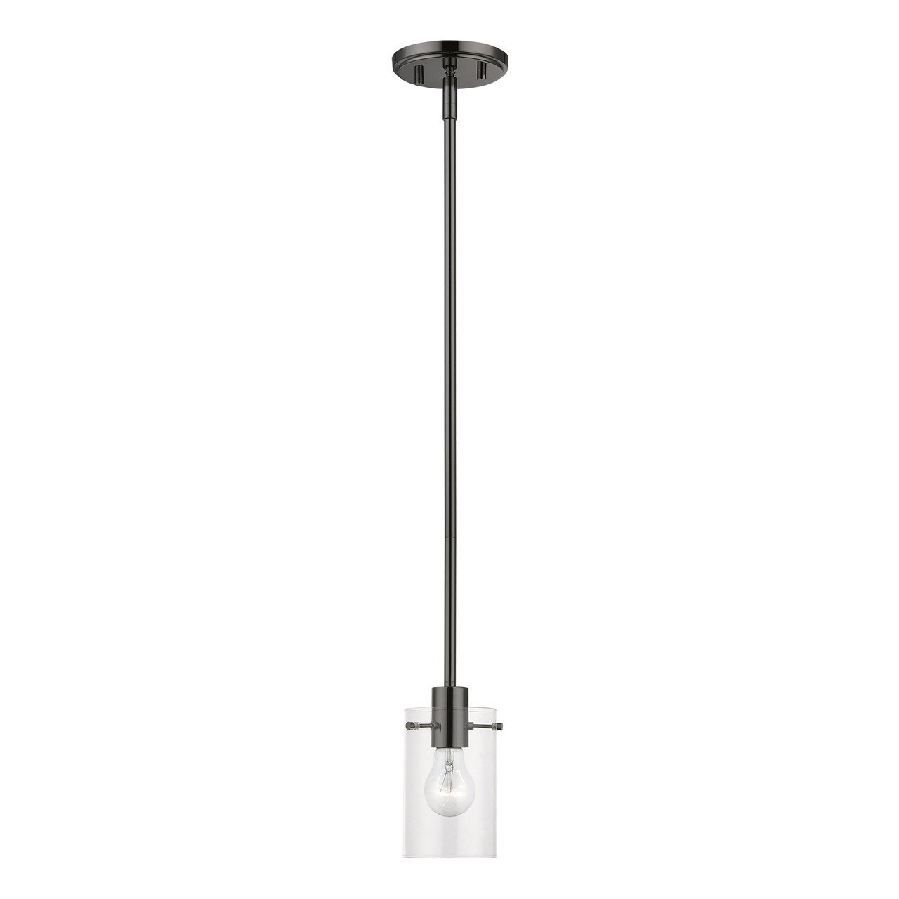 LIVEX LIGHTING 46151-46 1 Light Black Chrome Single Pendant