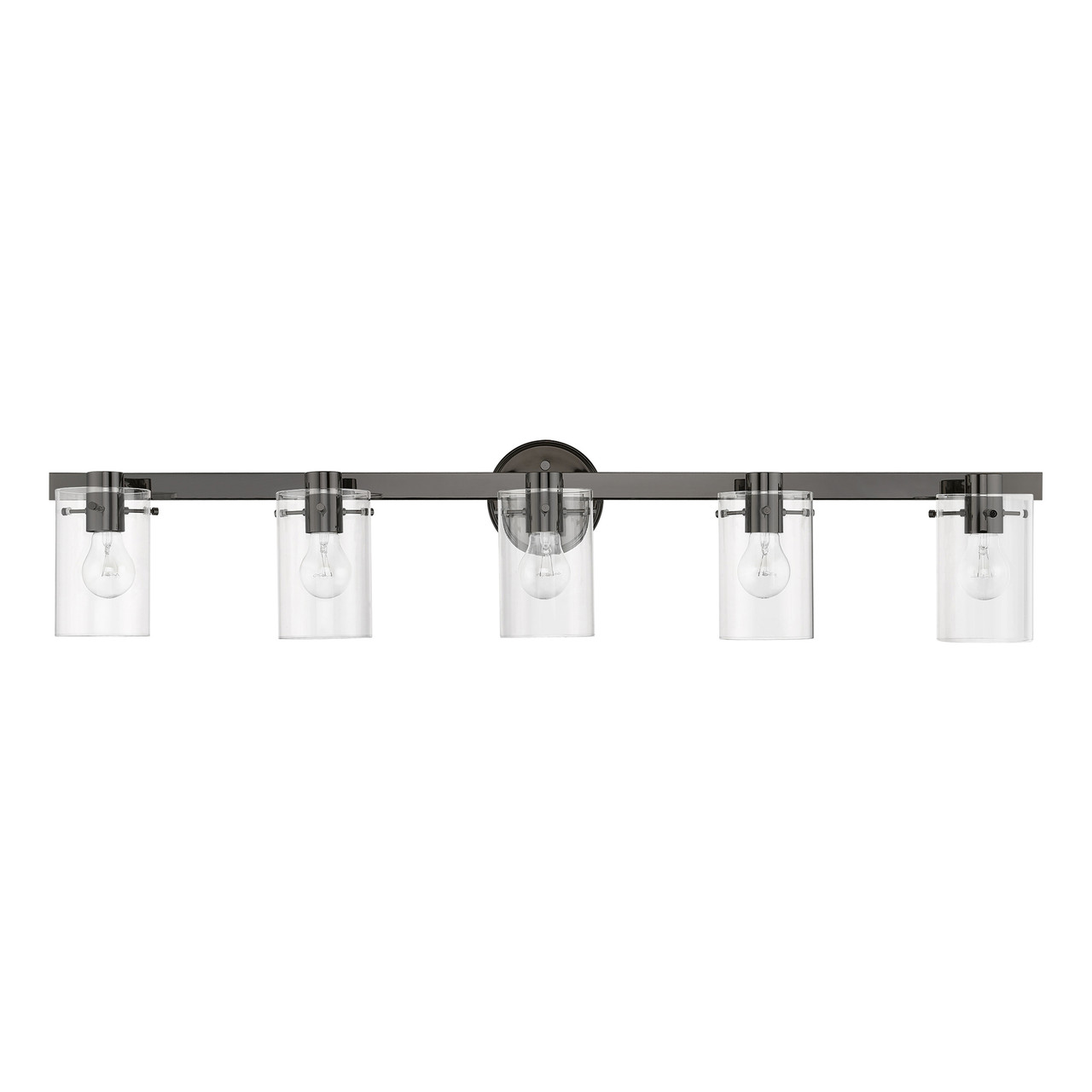 LIVEX LIGHTING 17235-46 5 Light Black Chrome Vanity Sconce