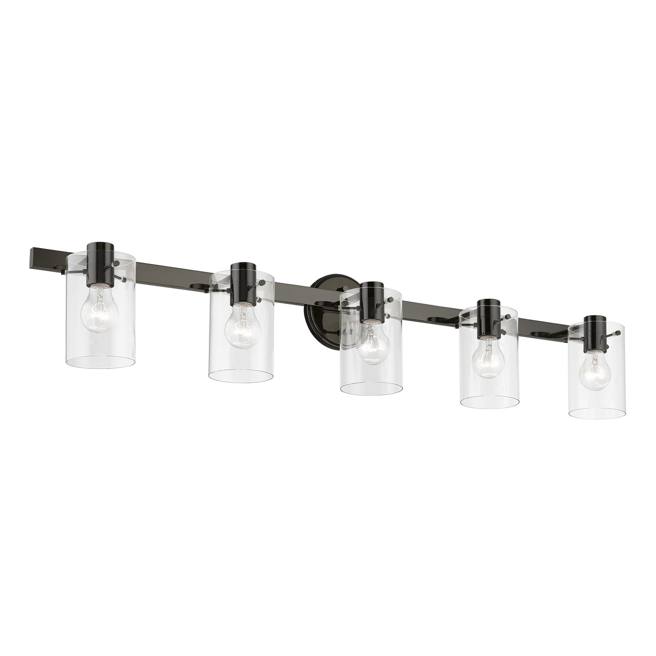 LIVEX LIGHTING 17235-46 5 Light Black Chrome Vanity Sconce