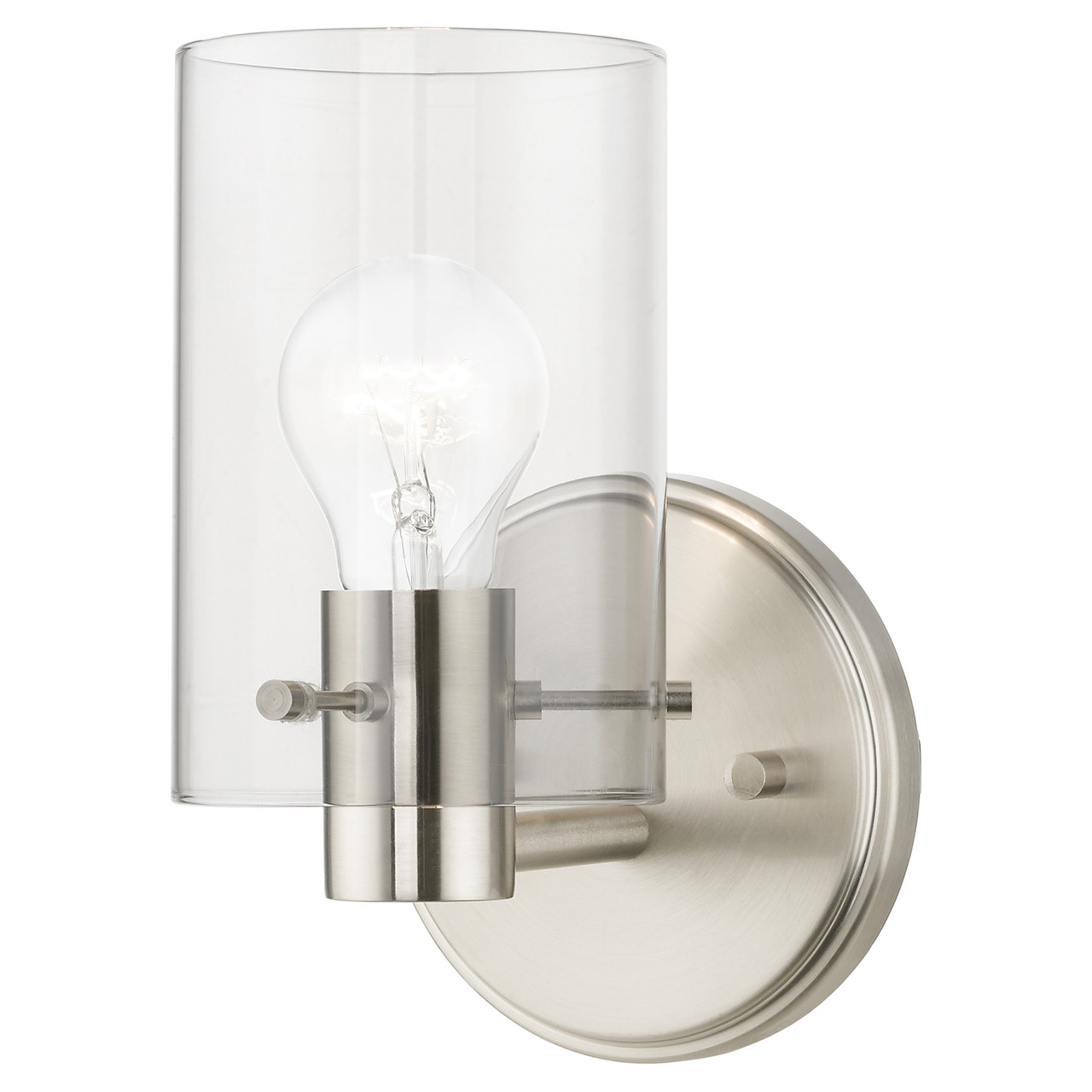 LIVEX LIGHTING 17231-91 1 Light Brushed Nickel Single Sconce