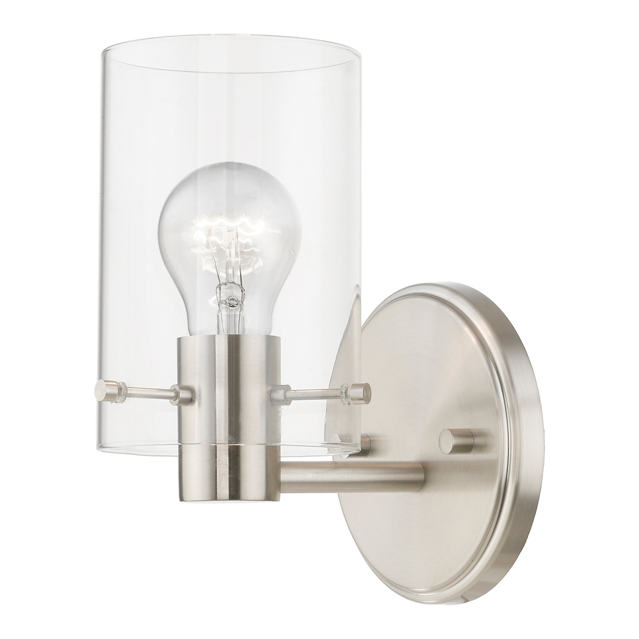 LIVEX LIGHTING 17231-91 1 Light Brushed Nickel Single Sconce