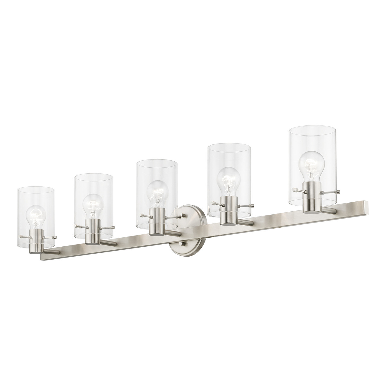 LIVEX LIGHTING 17235-91 5 Light Brushed Nickel Vanity Sconce