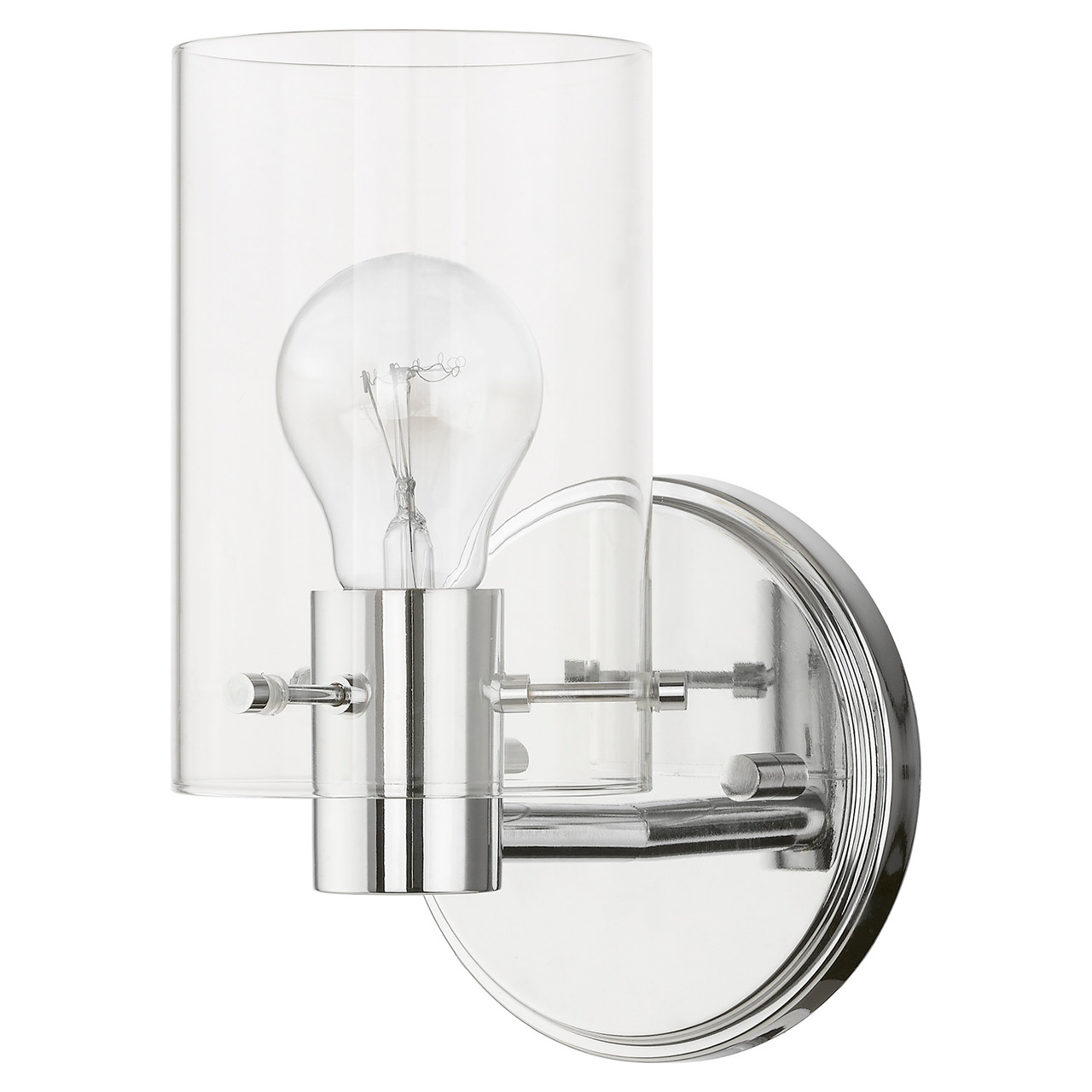 LIVEX LIGHTING 17231-05 1 Light Polished Chrome Single Sconce