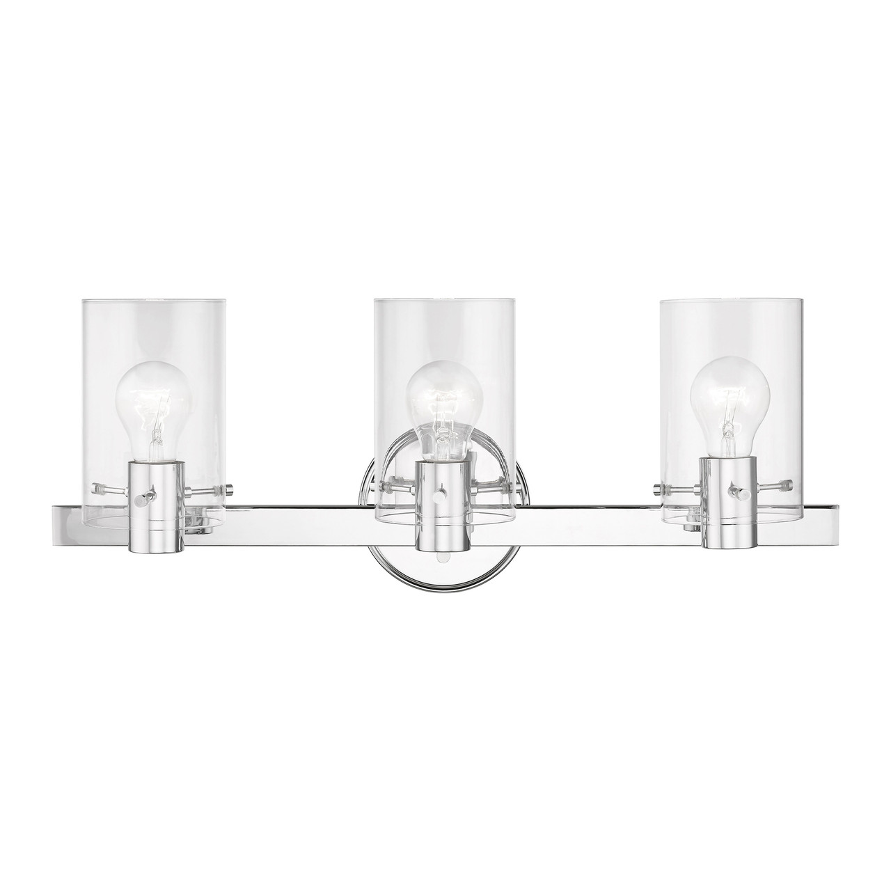 LIVEX LIGHTING 17233-05 3 Light Polished Chrome Vanity Sconce