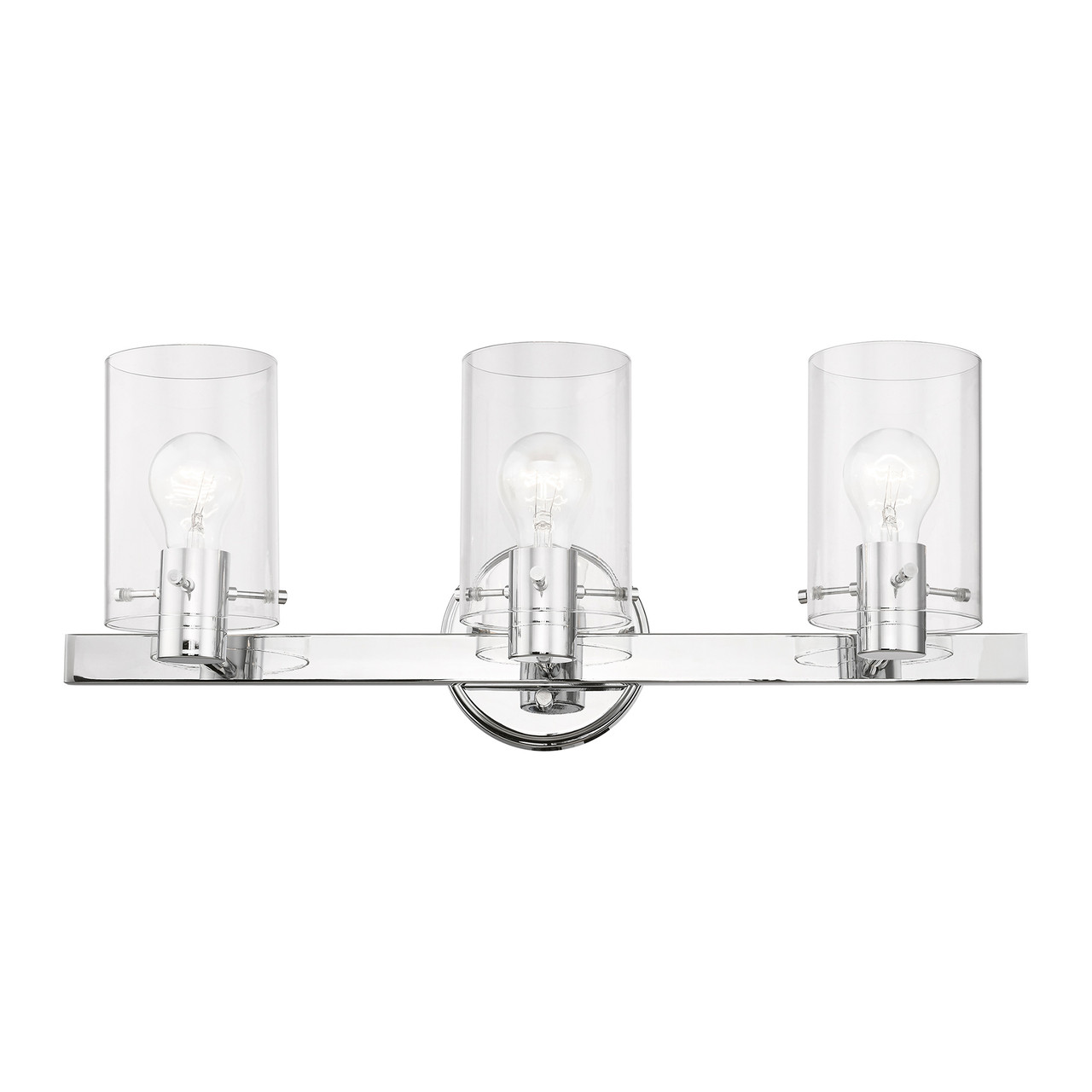 LIVEX LIGHTING 17233-05 3 Light Polished Chrome Vanity Sconce