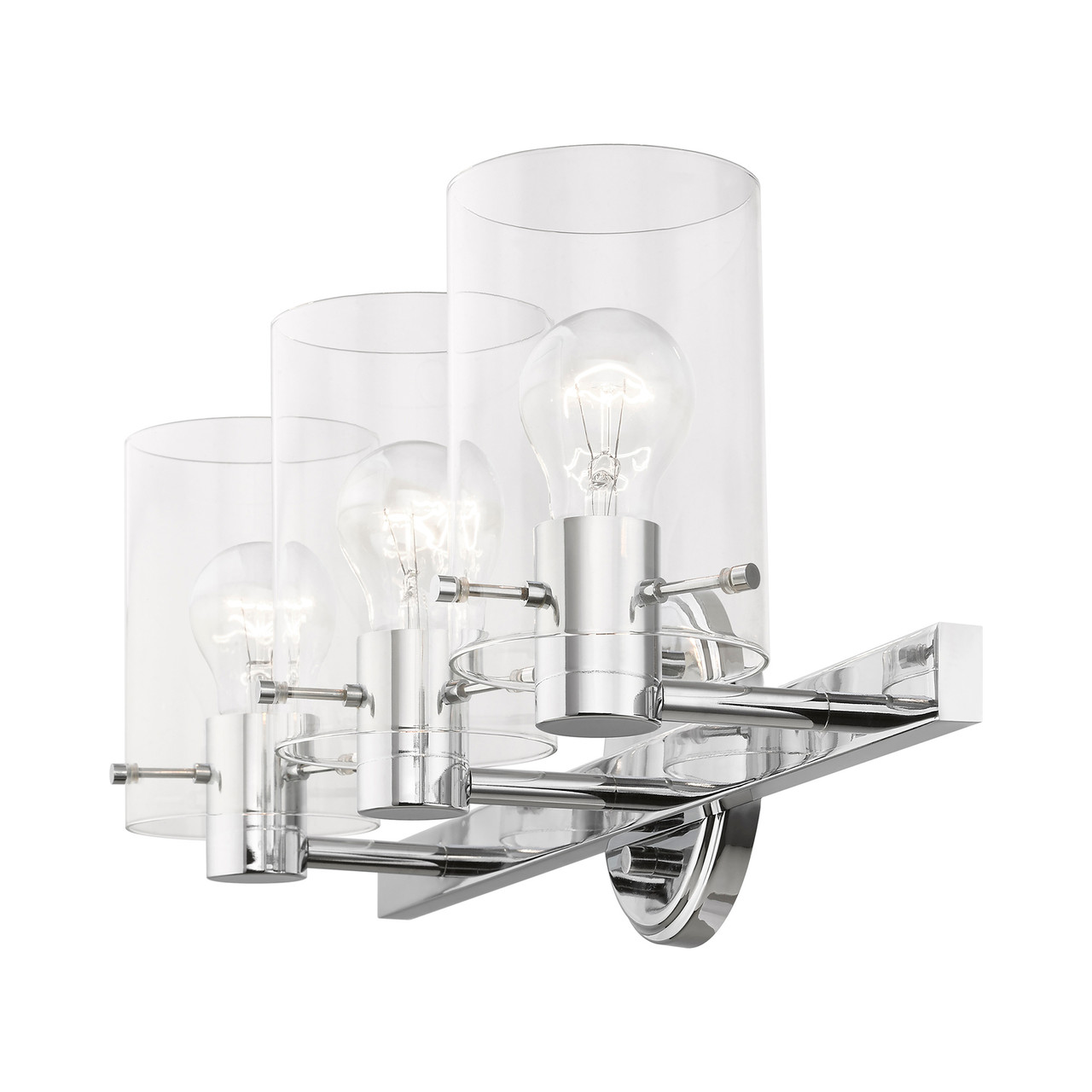 LIVEX LIGHTING 17233-05 3 Light Polished Chrome Vanity Sconce