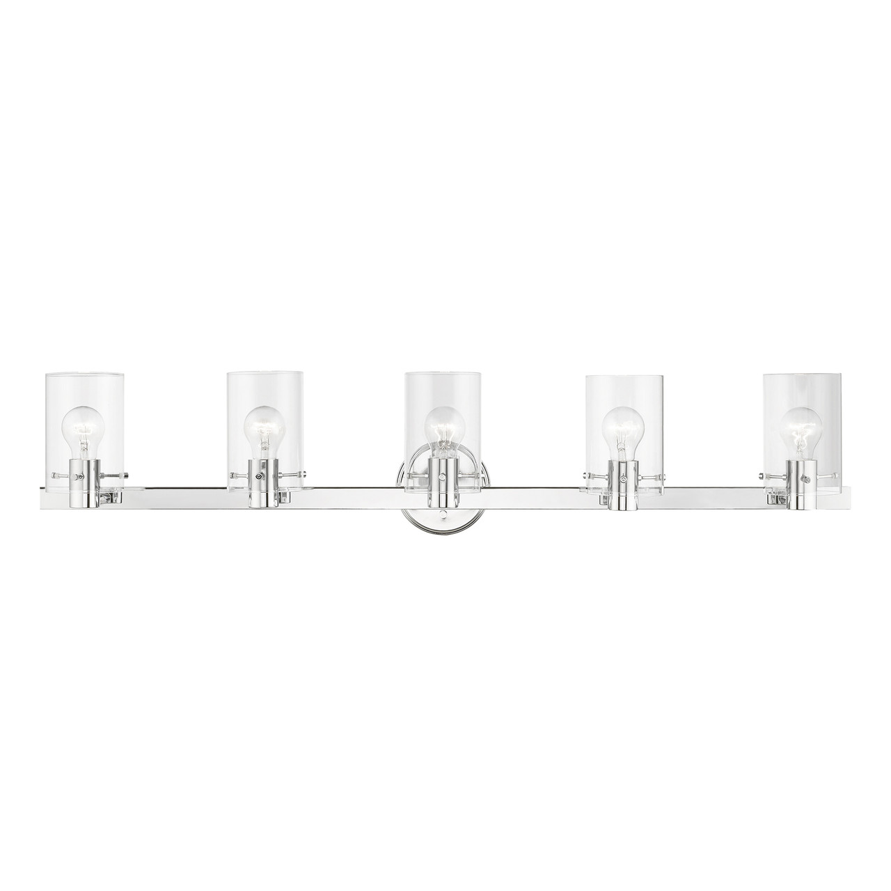 LIVEX LIGHTING 17235-05 5 Light Polished Chrome Vanity Sconce