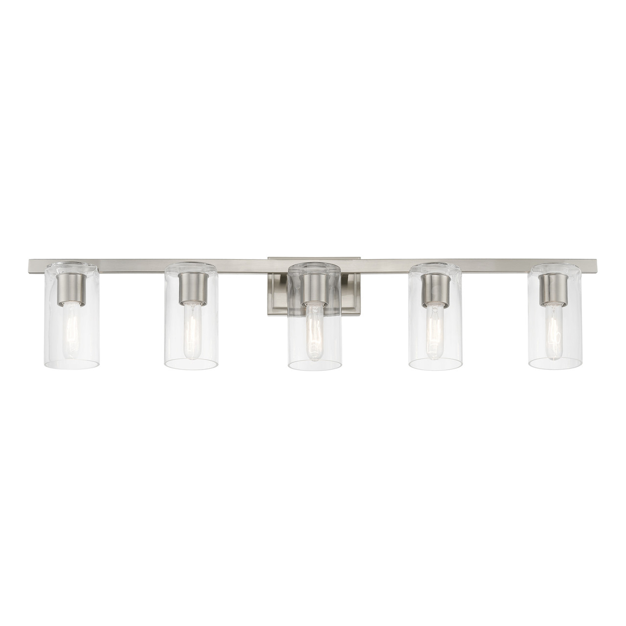 LIVEX LIGHTING 18035-91 5 Light Brushed Nickel Vanity Sconce