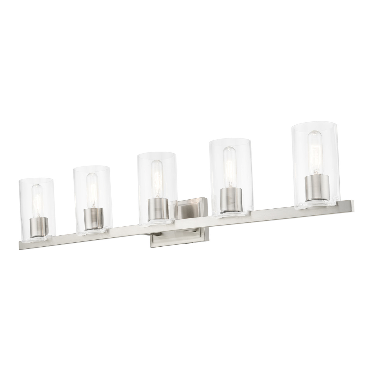 LIVEX LIGHTING 18035-91 5 Light Brushed Nickel Vanity Sconce