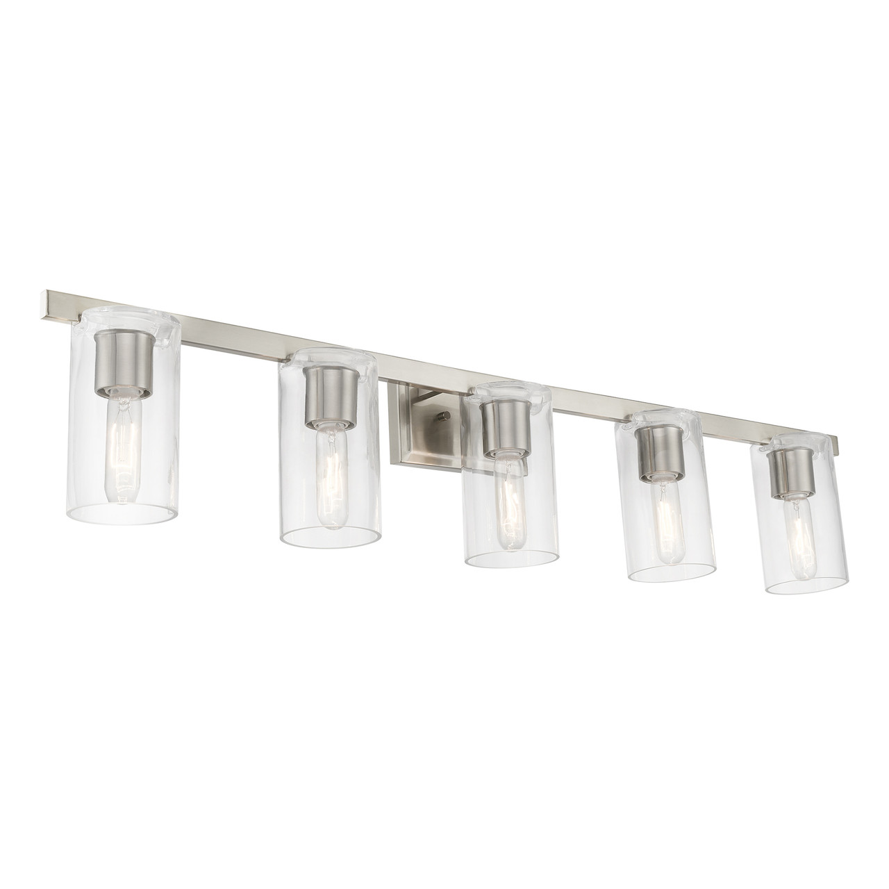 LIVEX LIGHTING 18035-91 5 Light Brushed Nickel Vanity Sconce