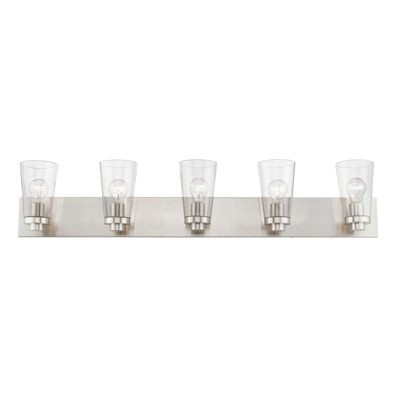 LIVEX LIGHTING 18185-91 5 Light Brushed Nickel Extra Large Vanity Sconce