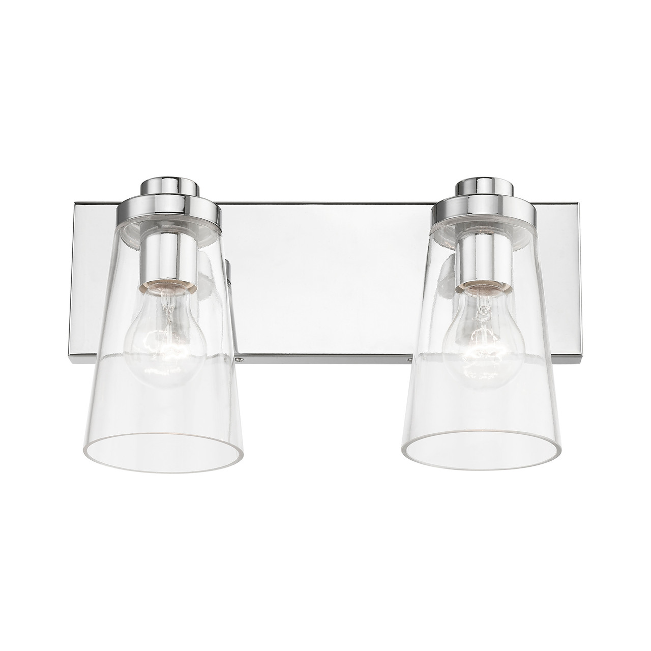 LIVEX LIGHTING 18182-05 2 Light Polished Chrome Vanity Sconce