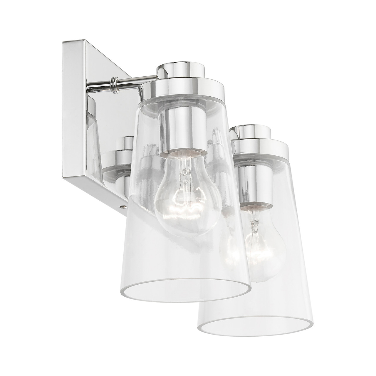 LIVEX LIGHTING 18182-05 2 Light Polished Chrome Vanity Sconce