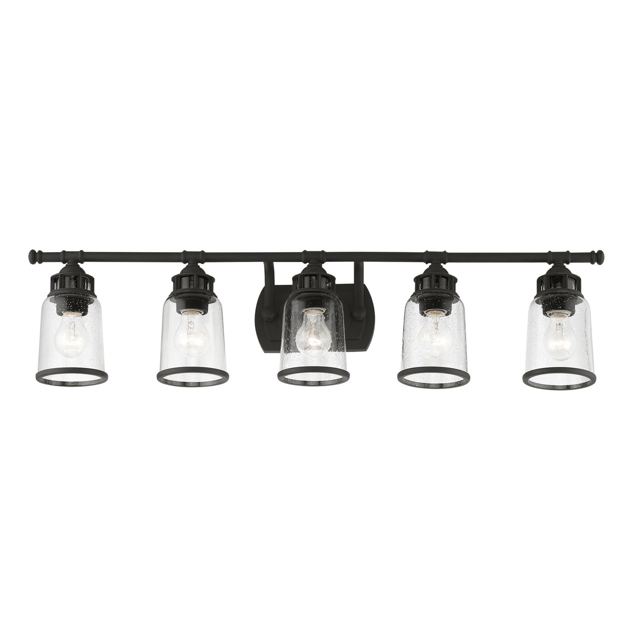 LIVEX LIGHTING 10515-04 5 Light Black Large Vanity Sconce