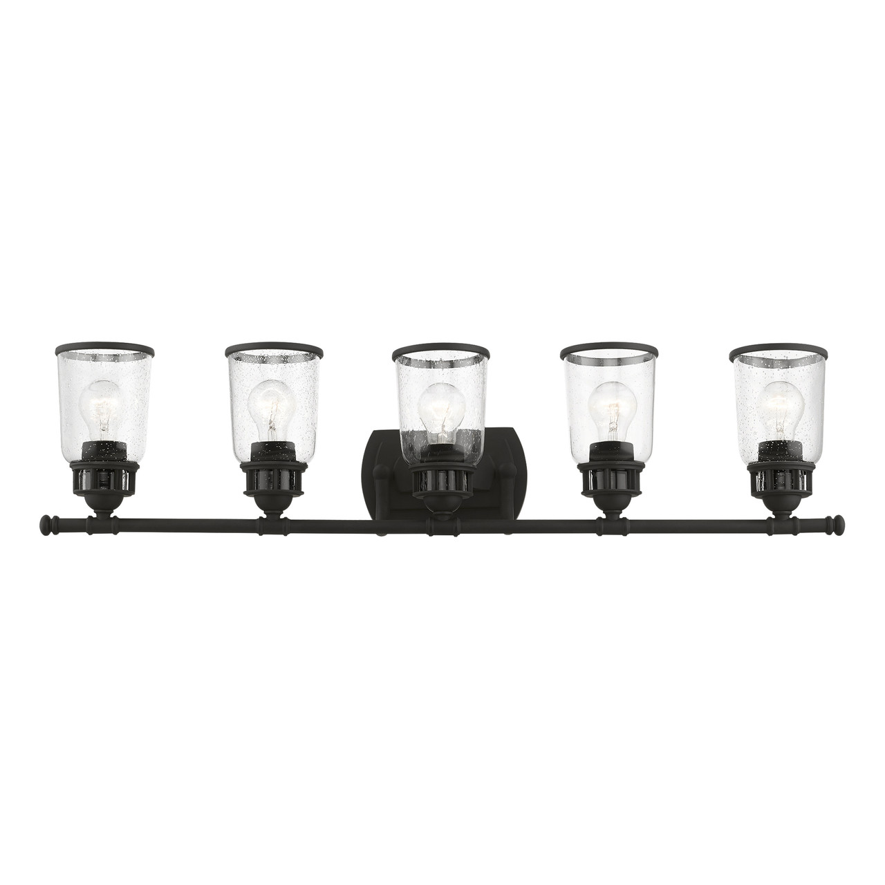 LIVEX LIGHTING 10515-04 5 Light Black Large Vanity Sconce