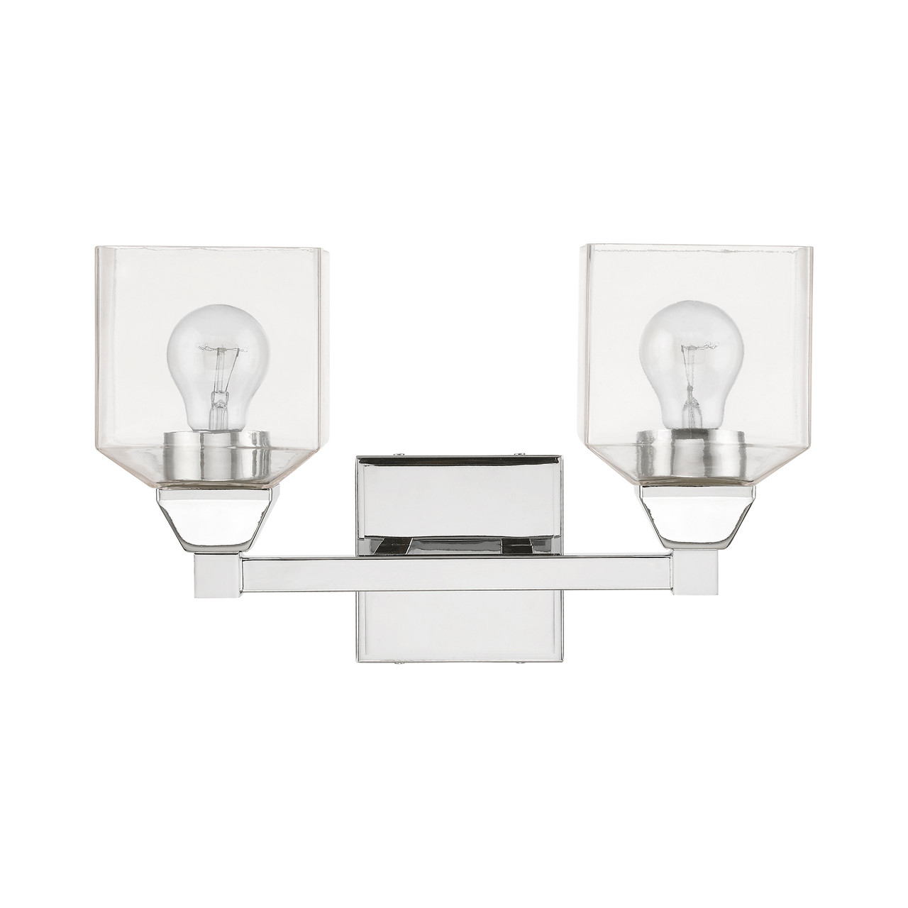 LIVEX LIGHTING 16772-05 2 Light Polished Chrome Vanity Sconce