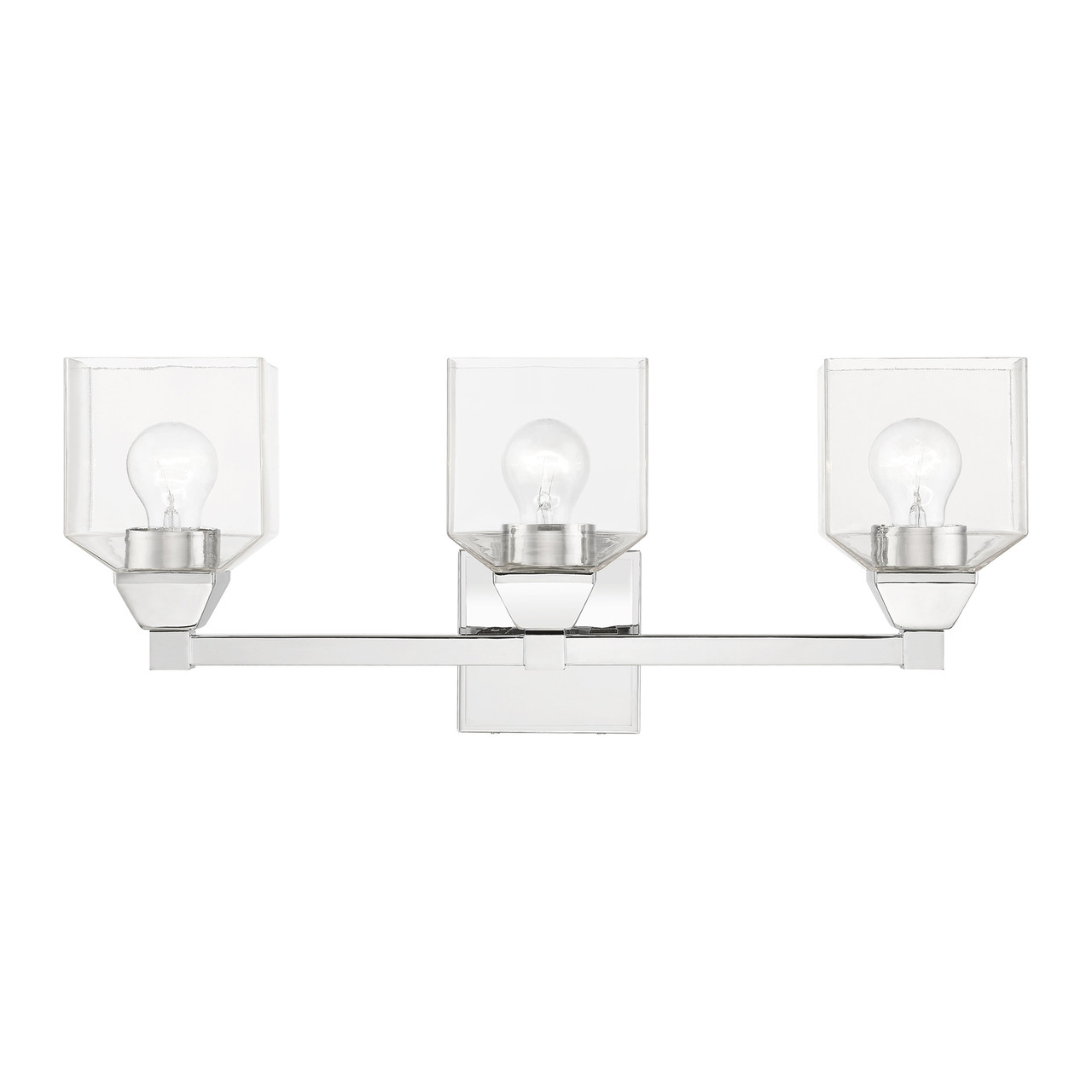 LIVEX LIGHTING 16773-05 3 Light Polished Chrome Vanity Sconce