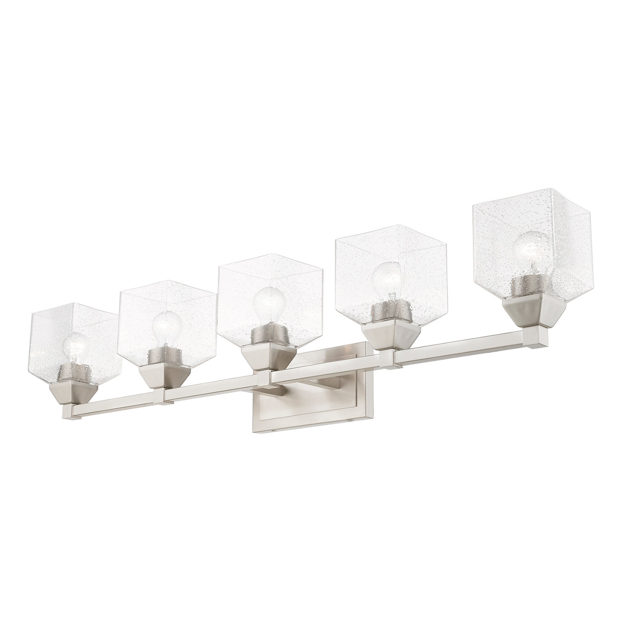 LIVEX LIGHTING 10385-91 5 Light Brushed Nickel Vanity Sconce