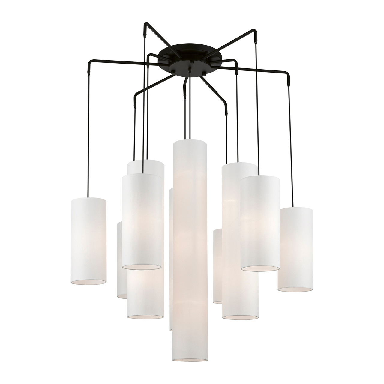 LIVEX LIGHTING 42658-04 15 Light Black Foyer Chandelier