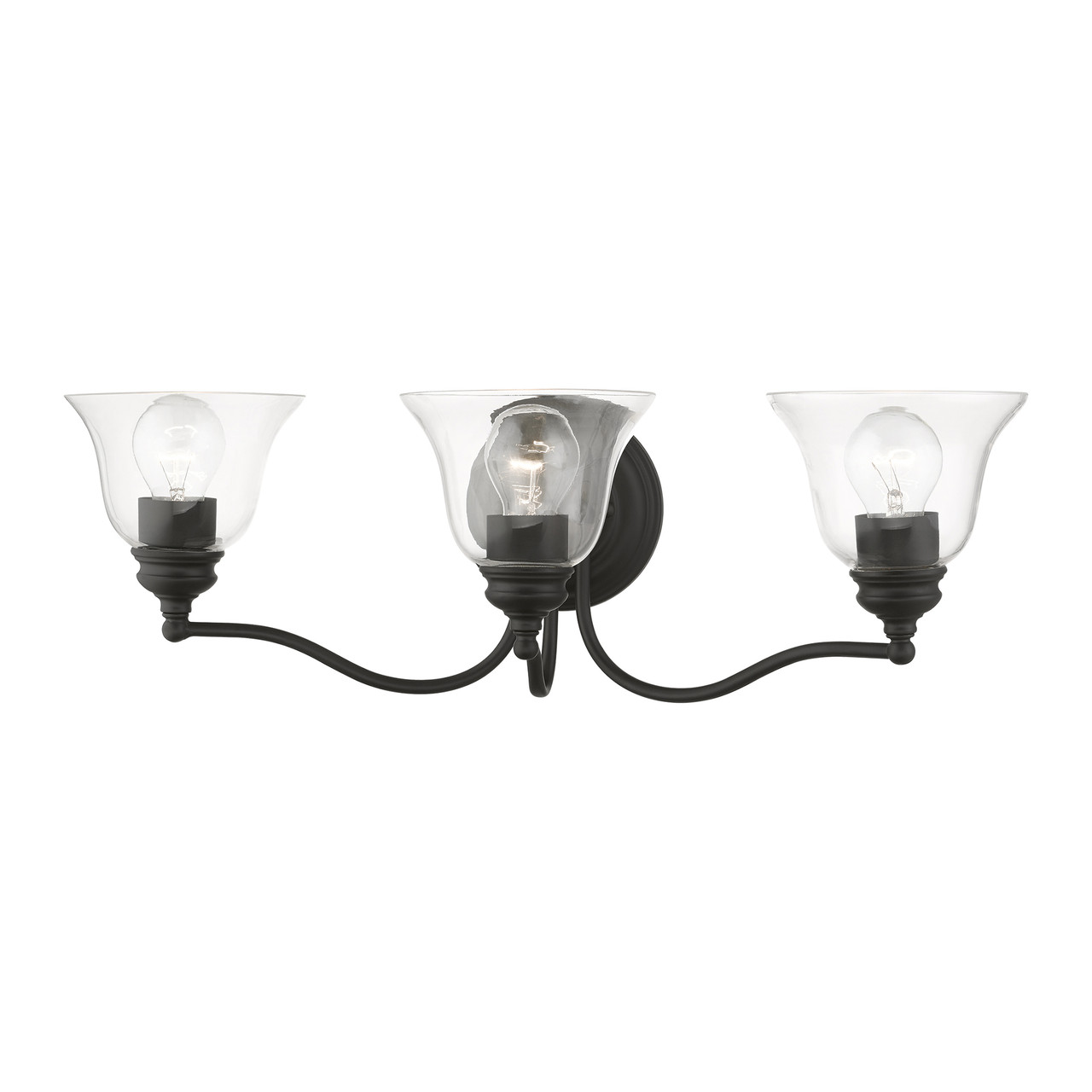 LIVEX LIGHTING 16933-04 3 Light Black Vanity Sconce