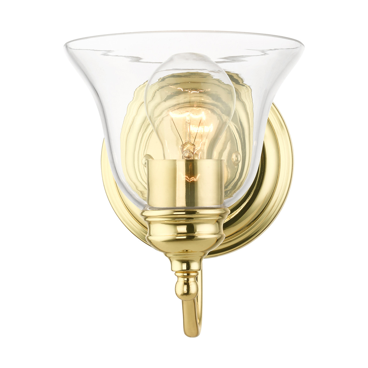 LIVEX LIGHTING 16931-02 1 Light Polished Brass Vanity Sconce