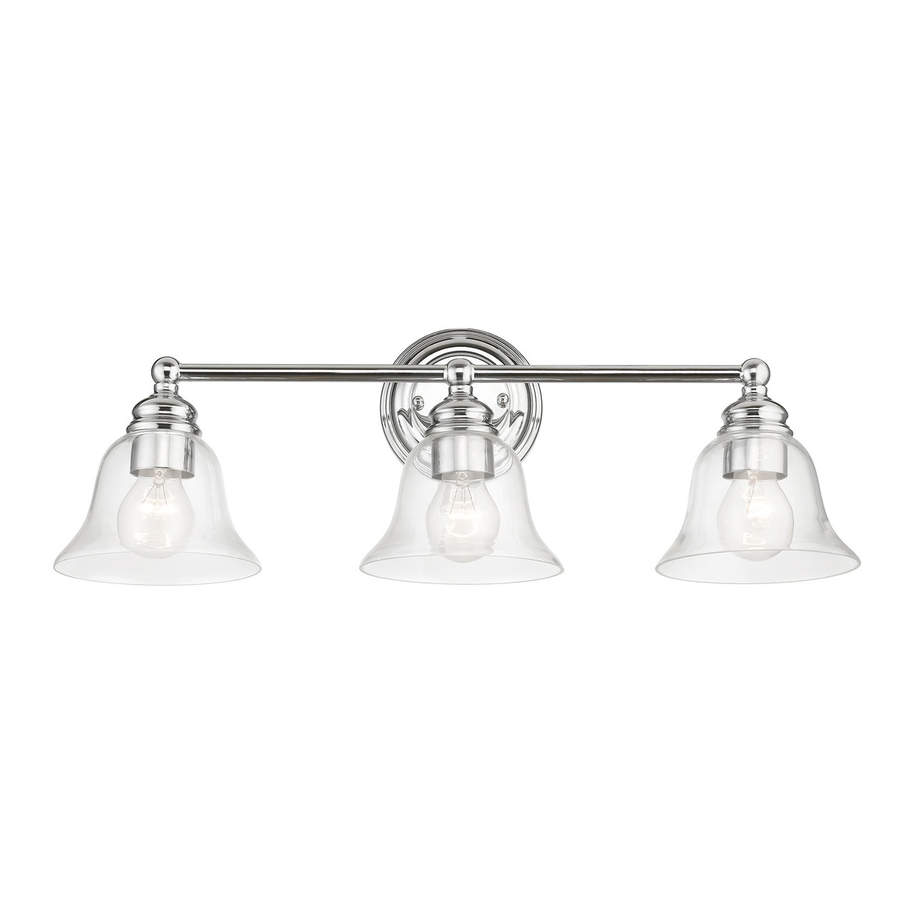 LIVEX LIGHTING 16943-05 3 Light Polished Chrome Vanity Sconce