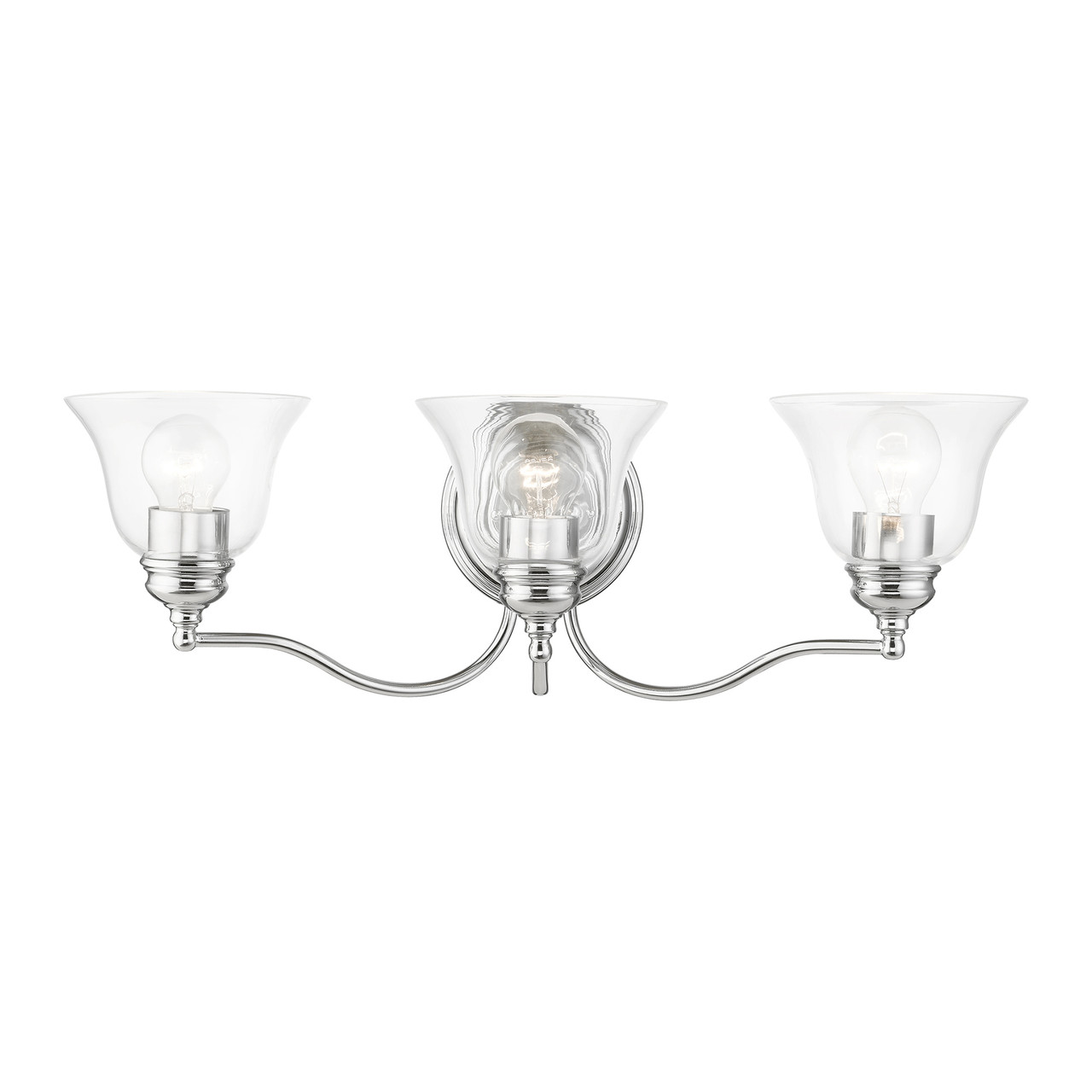 LIVEX LIGHTING 16933-05 3 Light Polished Chrome Vanity Sconce