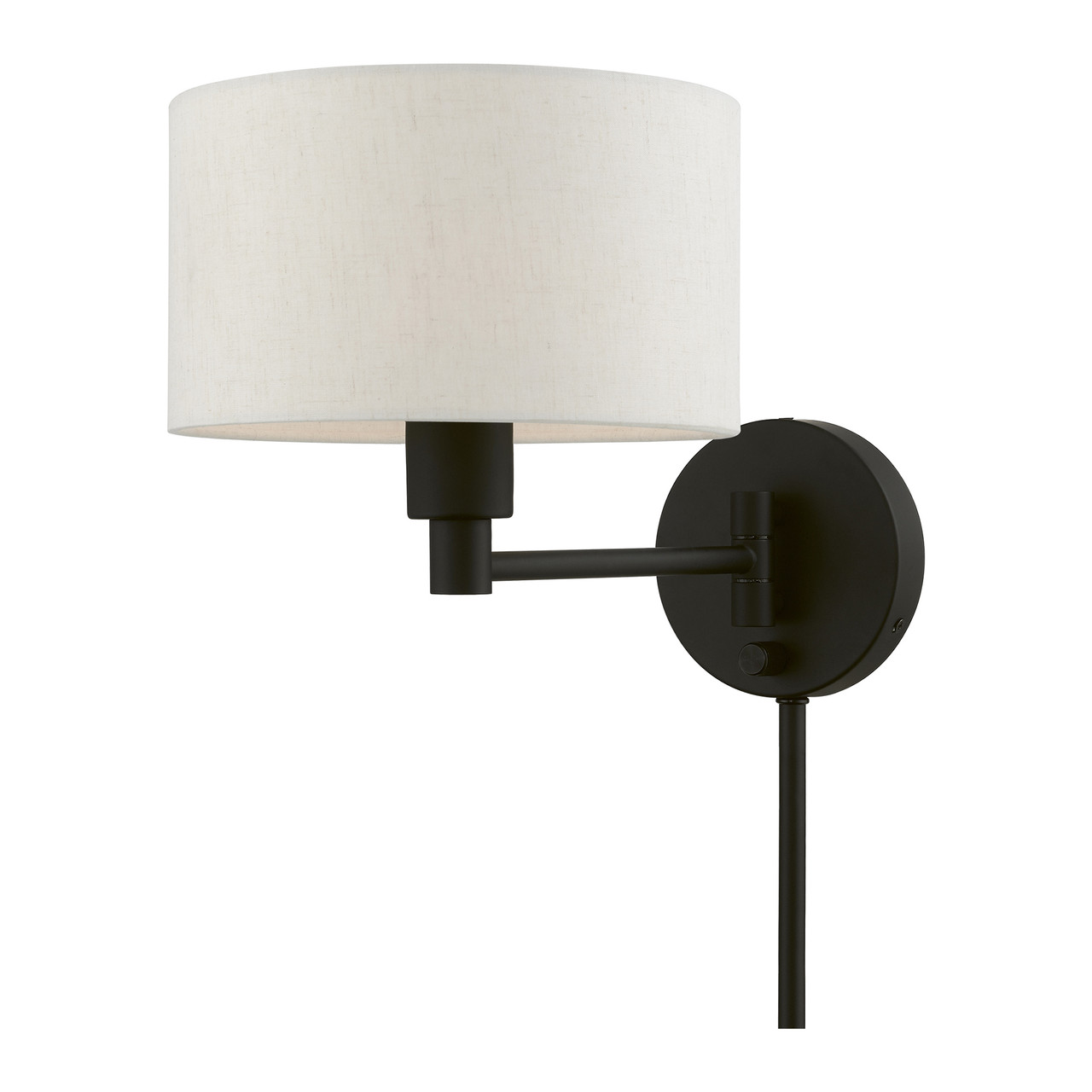 LIVEX LIGHTING 40940-04 1 Light Black Swing Arm Wall Lamp