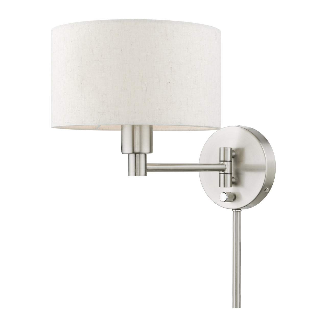 LIVEX LIGHTING 40940-91 1 Light Brushed Nickel Swing Arm Wall Lamp