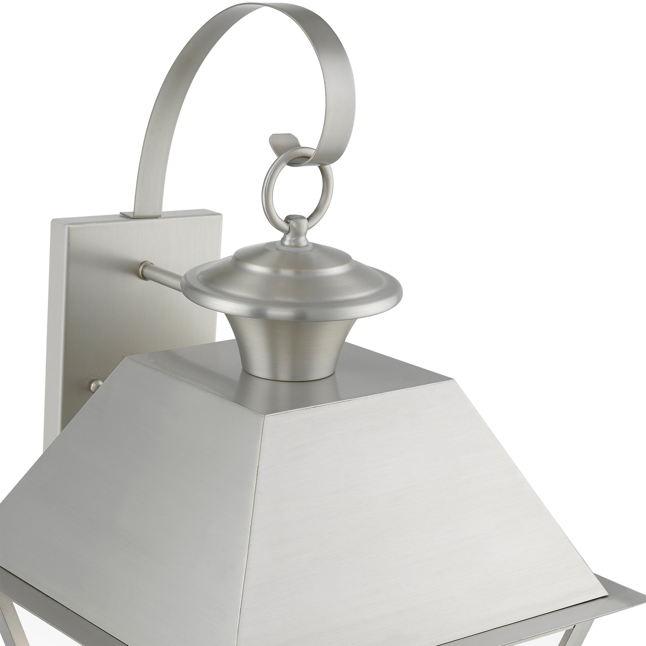 LIVEX LIGHTING 27218-91 3 Light Brushed Nickel Outdoor Large Wall Lantern