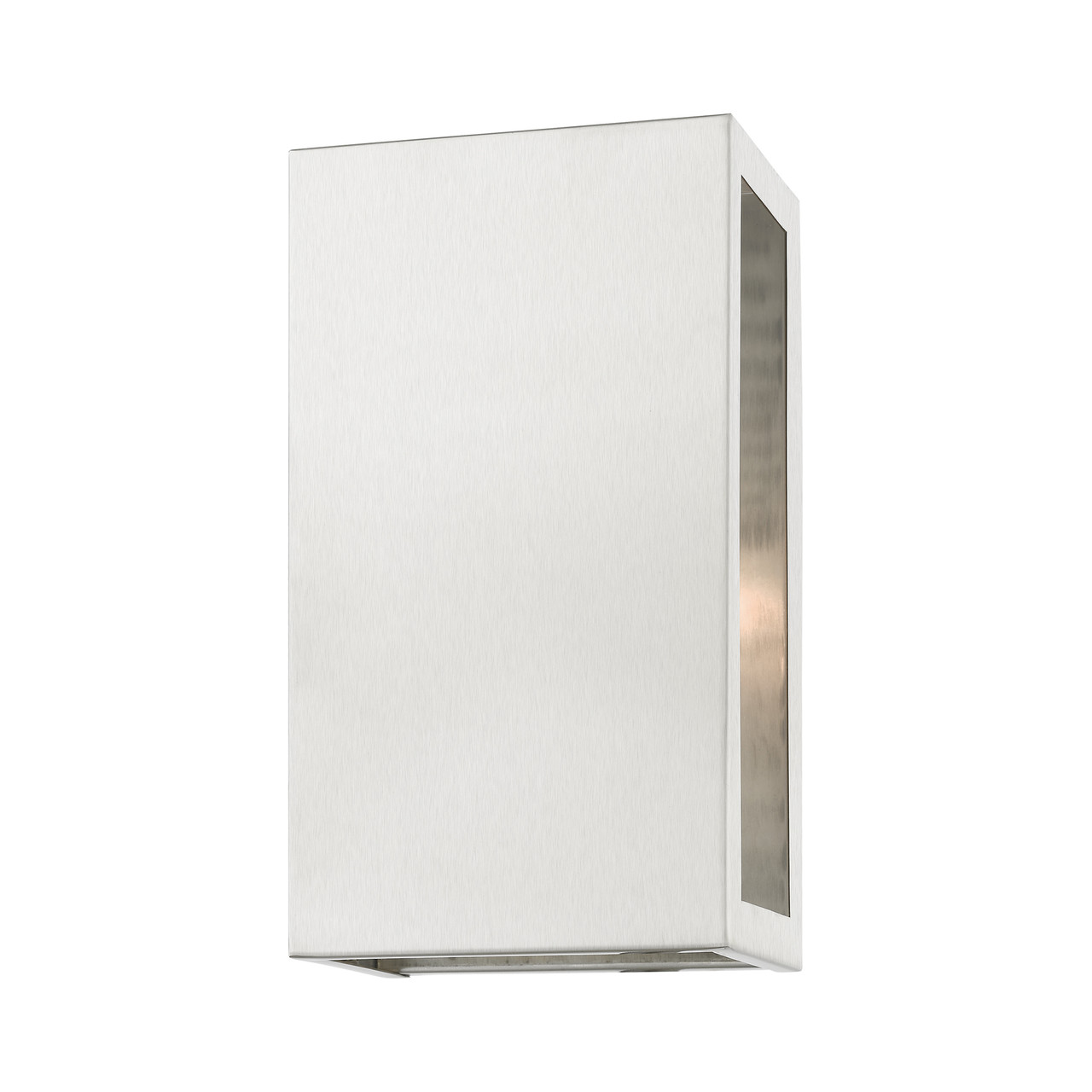 LIVEX LIGHTING 29122-91 2 Light Brushed Nickel Outdoor ADA Medium Sconce