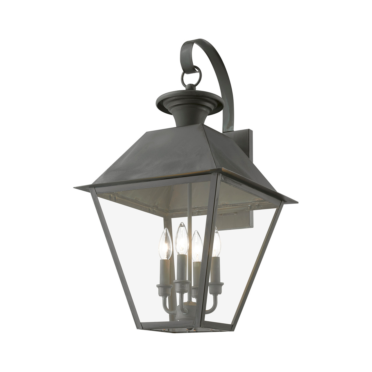 LIVEX LIGHTING 27222-61 4 Light Charcoal Outdoor Extra Large Wall Lantern