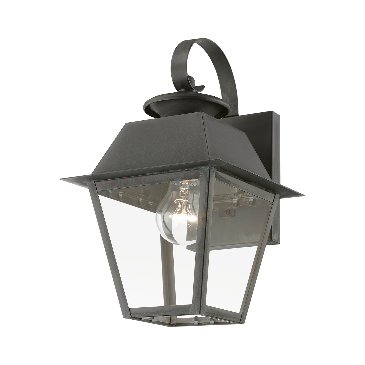 LIVEX LIGHTING 27212-61 1 Light Charcoal Outdoor Small Wall Lantern