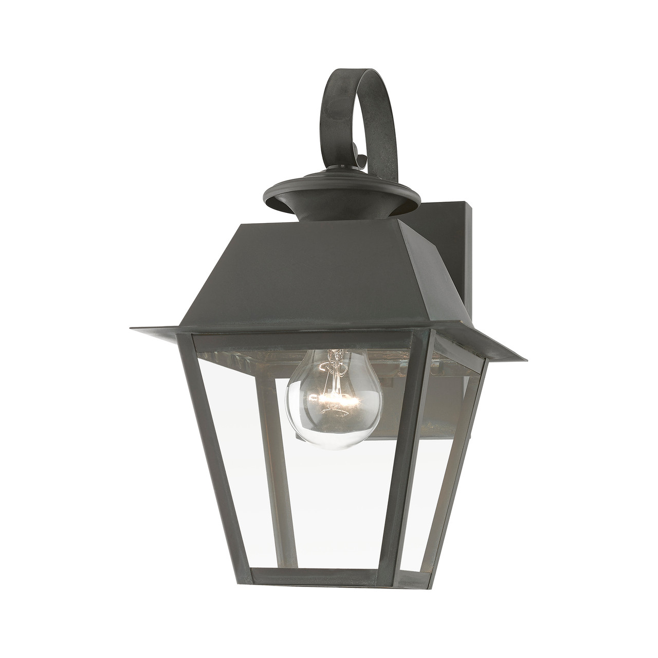 LIVEX LIGHTING 27212-61 1 Light Charcoal Outdoor Small Wall Lantern
