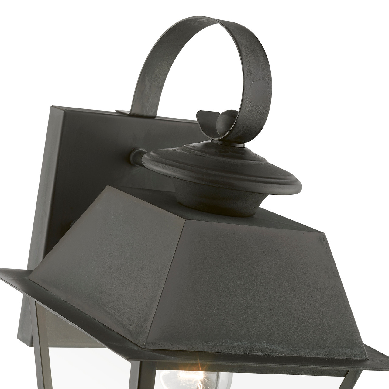 LIVEX LIGHTING 27212-61 1 Light Charcoal Outdoor Small Wall Lantern