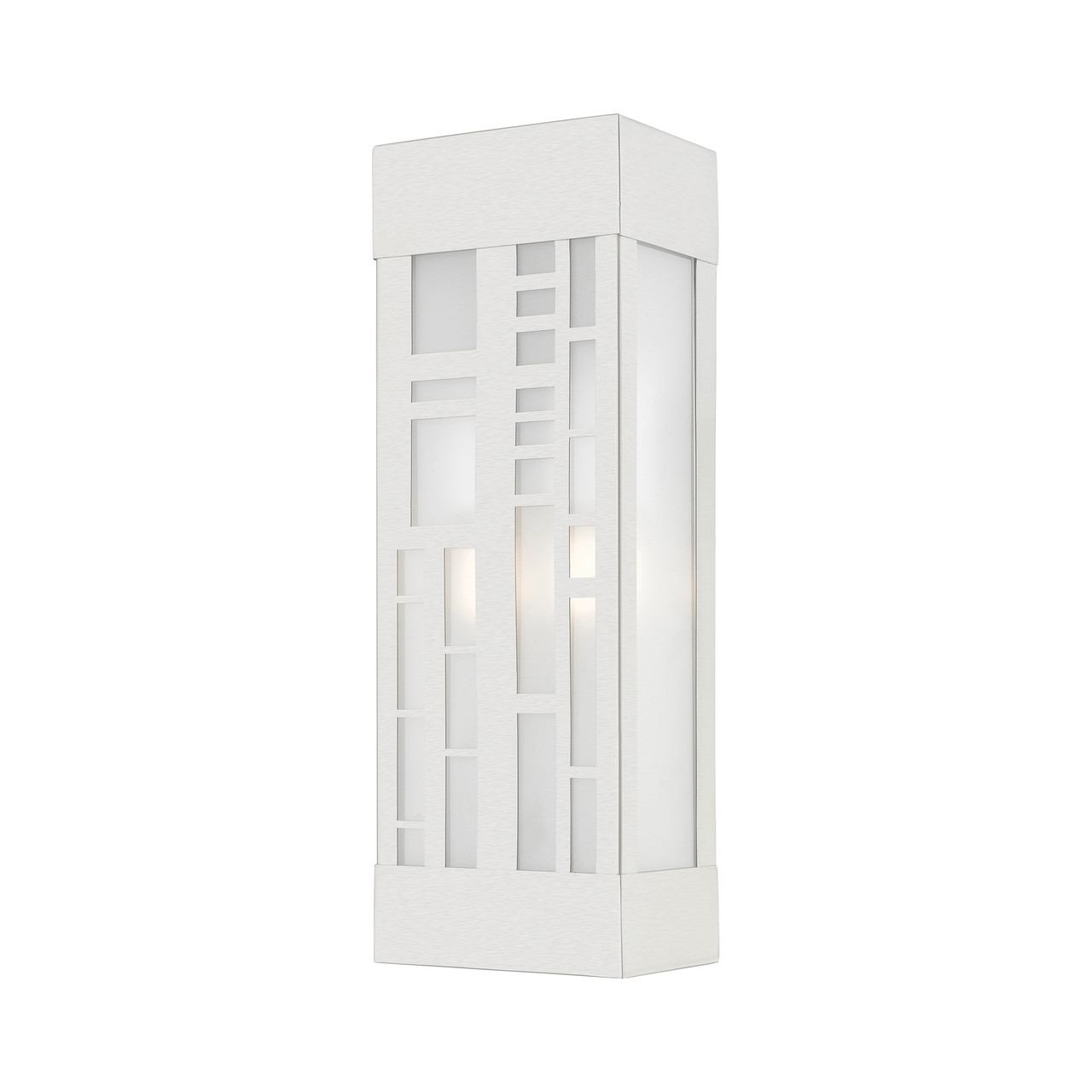 LIVEX LIGHTING 22972-91 2 Light Brushed Nickel Outdoor ADA Sconce