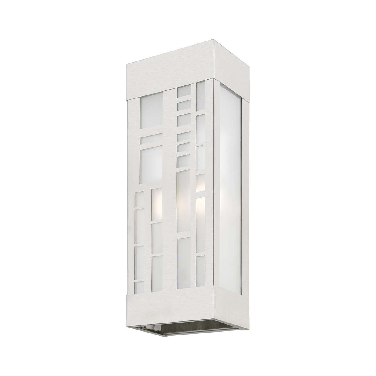 LIVEX LIGHTING 22972-91 2 Light Brushed Nickel Outdoor ADA Sconce