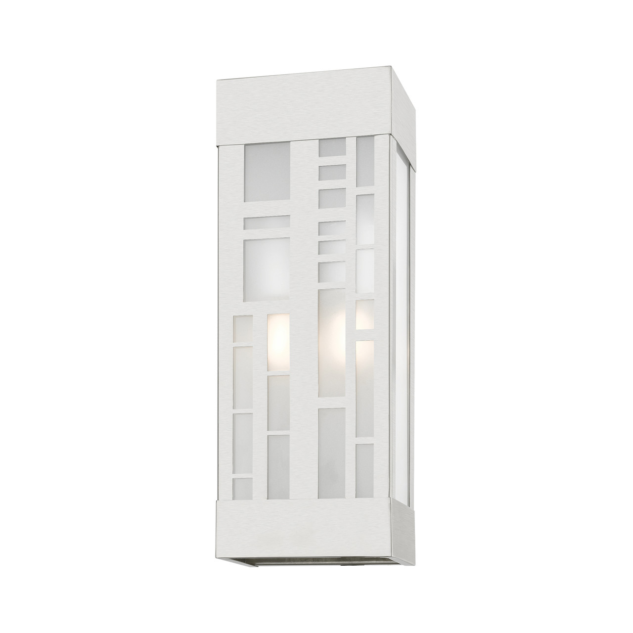 LIVEX LIGHTING 22972-91 2 Light Brushed Nickel Outdoor ADA Sconce