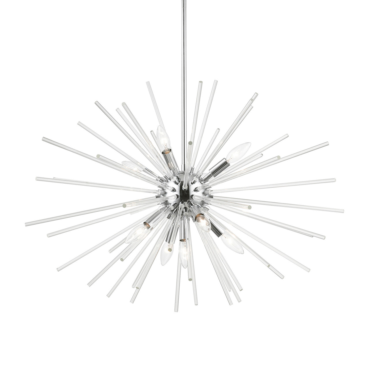 LIVEX LIGHTING 41255-05 9 Light Polished Chrome Large Pendant Chandelier